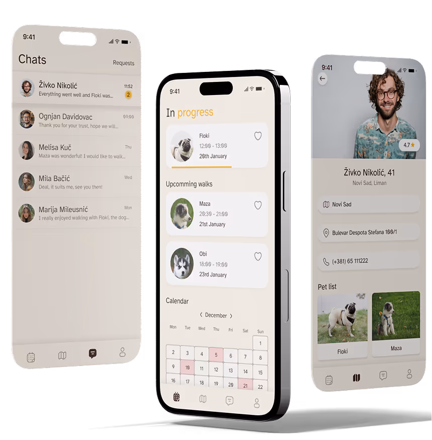 Pawker mobile app design